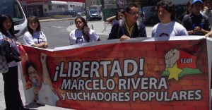 Plantón exige libertad de Marcelo Rivera